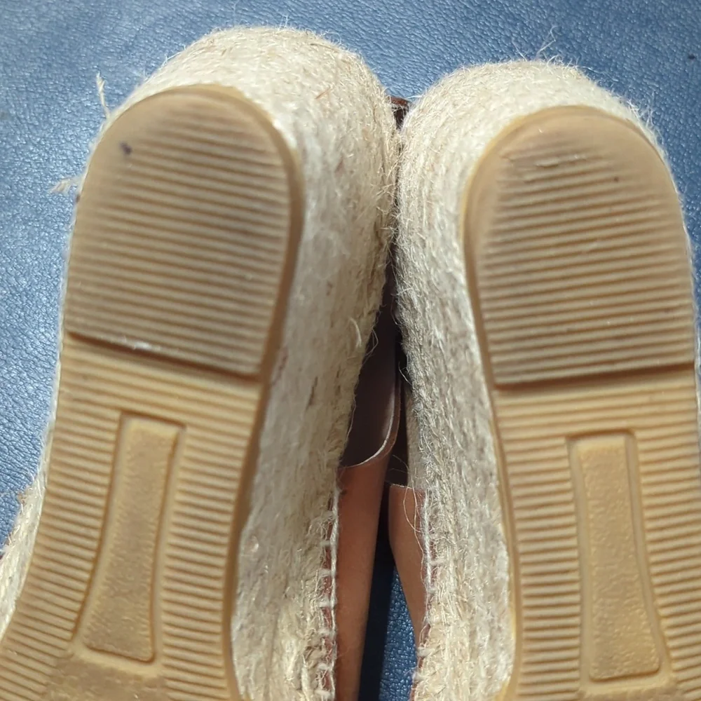 Kanna Womens Shoes Wedge Sandels Espadrilles Neutral‎ Quiet Luxury Size 41 10